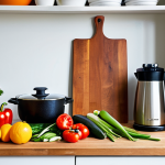 **Image Prompt:** A minimalist kitchen scene with essential vegetarian cooking tools (chef's knife, cutting board, cast iron skillet, blender) neatly arranged. Fresh produce (colorful vegetables, fruits, herbs) is displayed in an organized, uncluttered refrigerator. Natural light streams in, creating a sense of calm and intentionality.